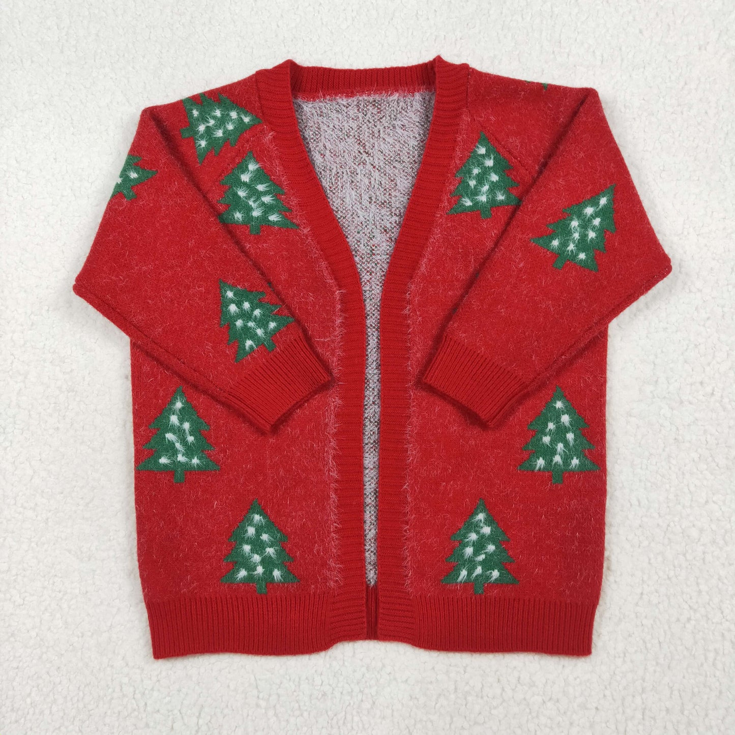 toddler girl red christmas tree cardigan sweaters