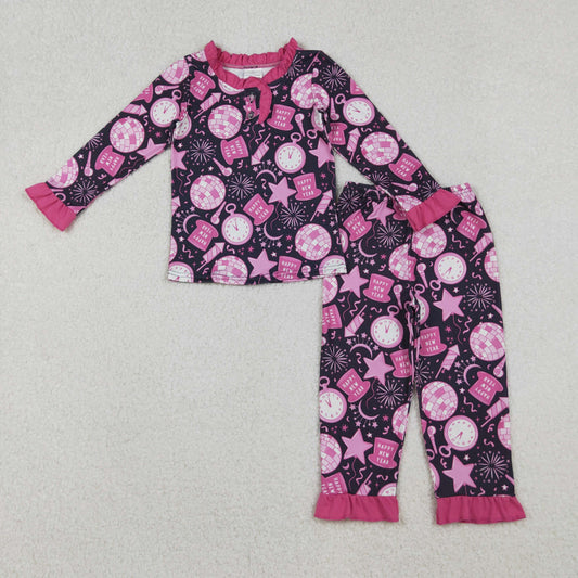 happy new year girl two pieces pajamas