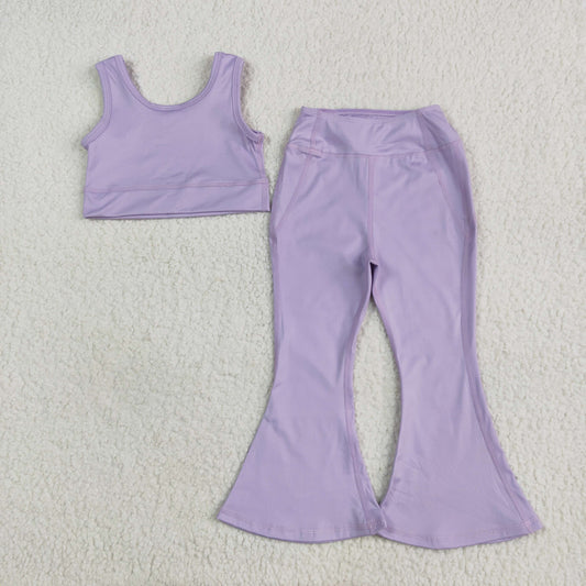 purple two pieces athletic pants set