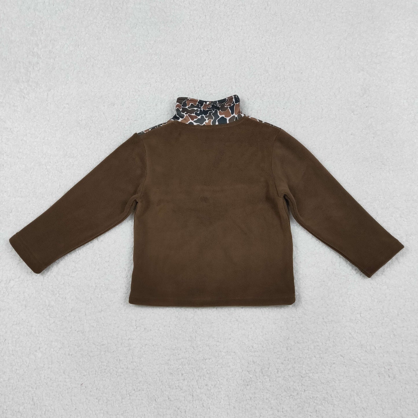 camo brown zip fleece pullover boy