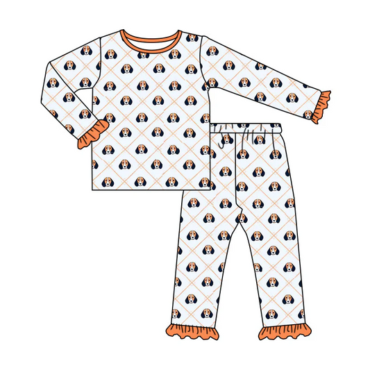 custom order long sleeves dog T kids girls team pajamas