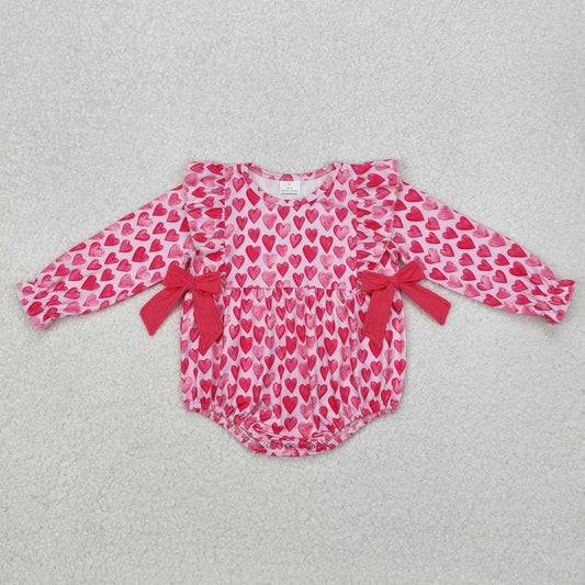 baby girl valentine romper in heart