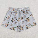 duck print boy swim suit trunks