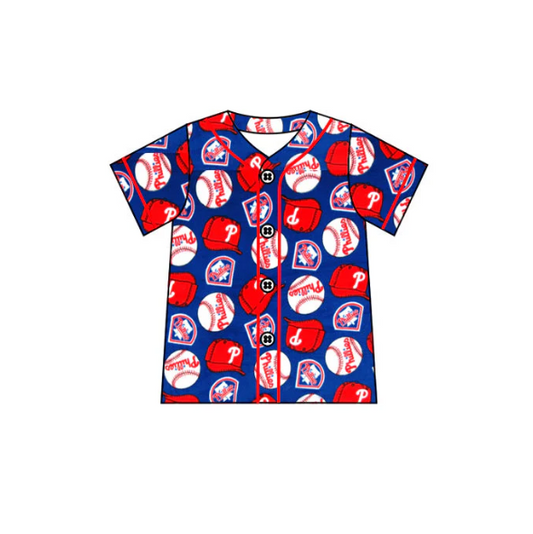 Split-CLOSE 8th Feb baseball button t-shirt