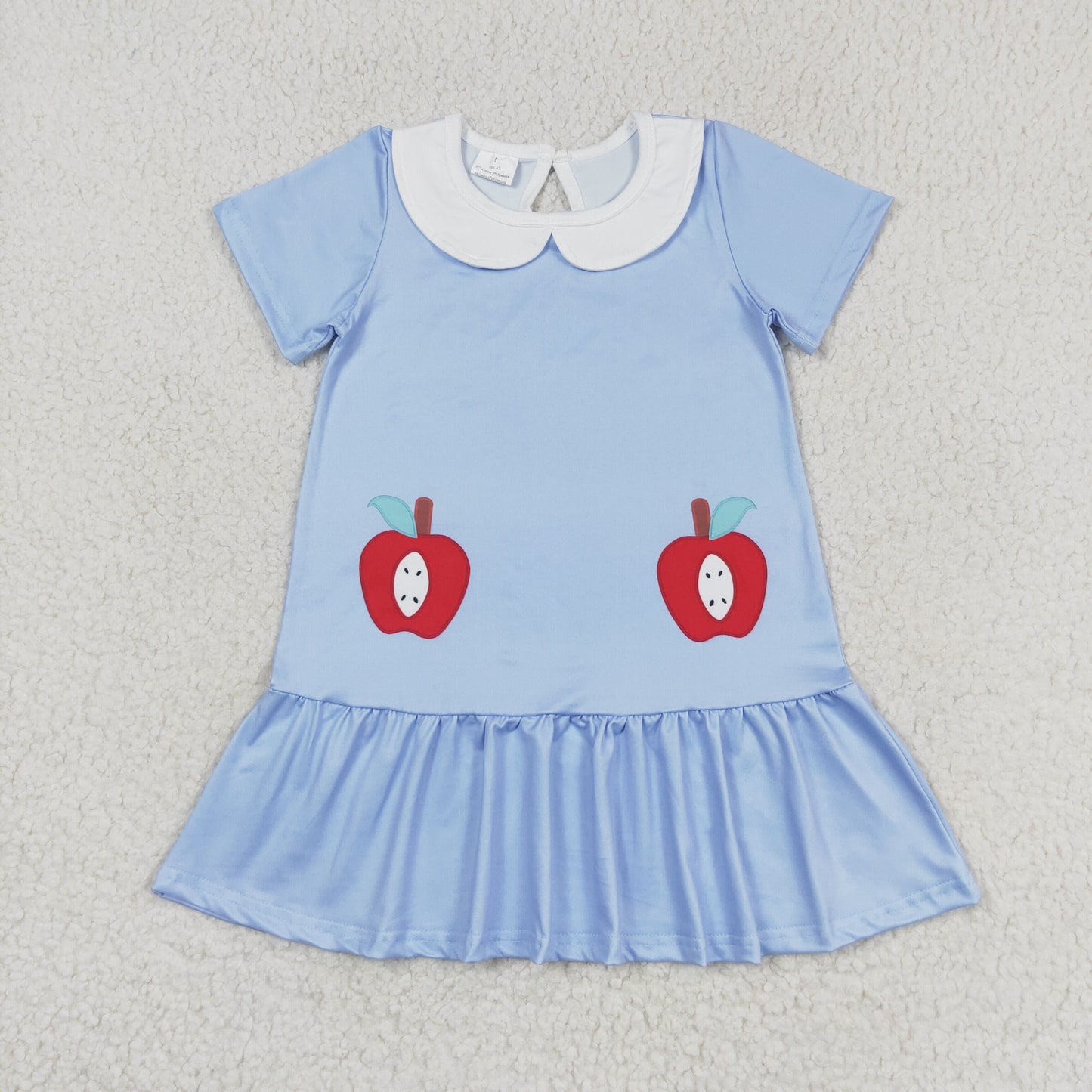 blue apple t shirt dress kids back to school dresses