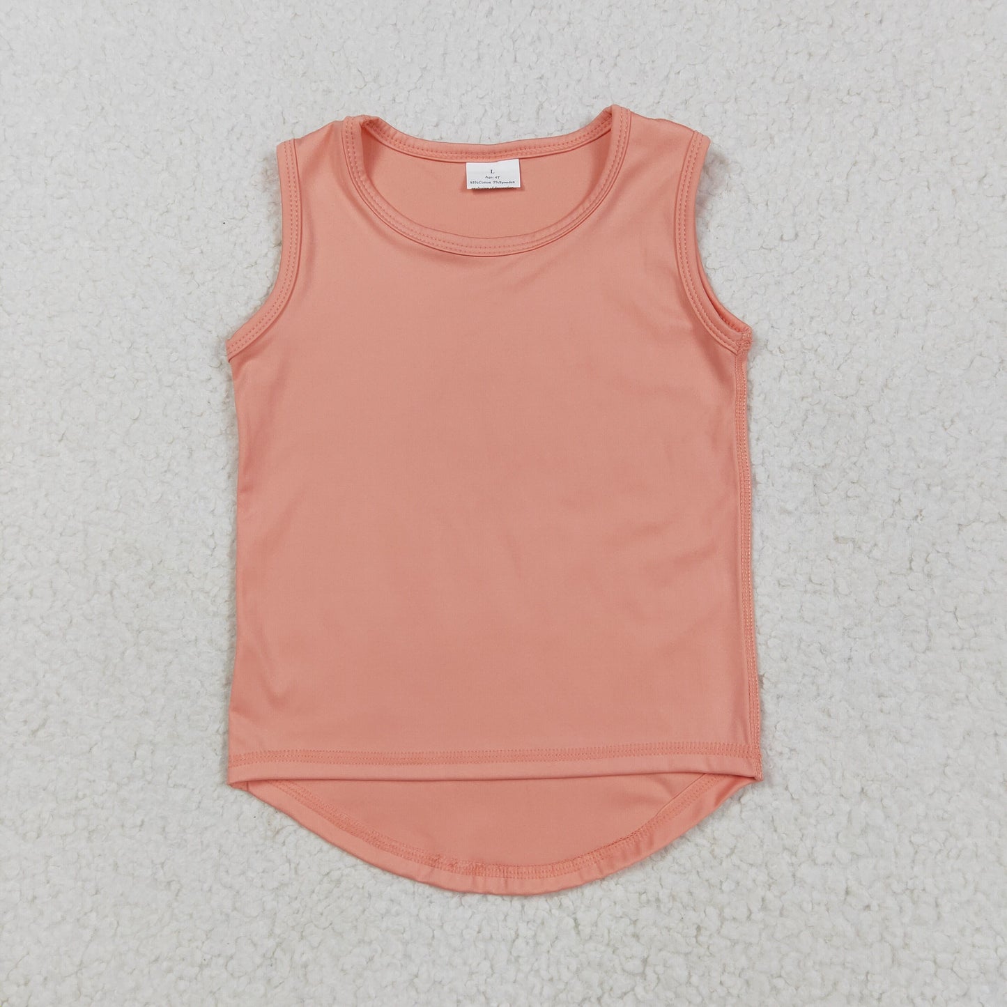 solid peach athletic tank top