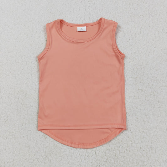 solid peach athletic tank top