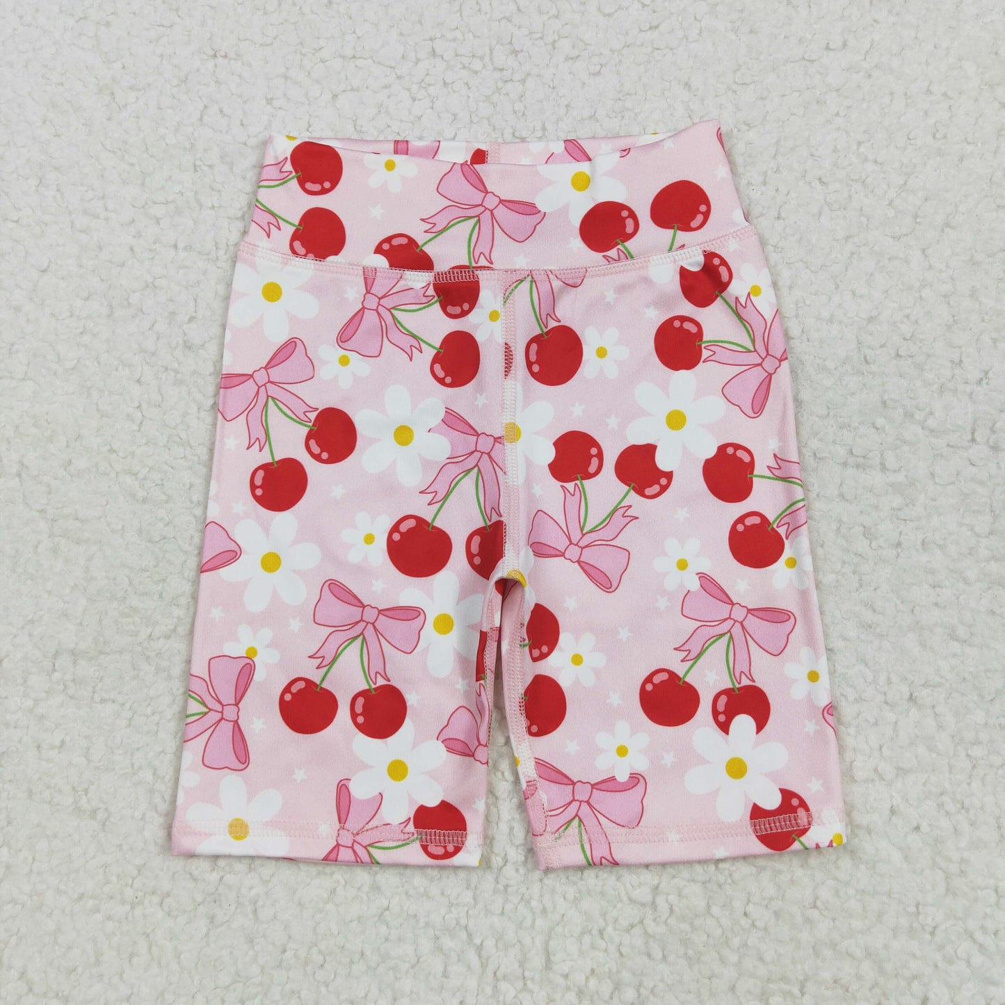 berry bow daisy flower athletic shorts