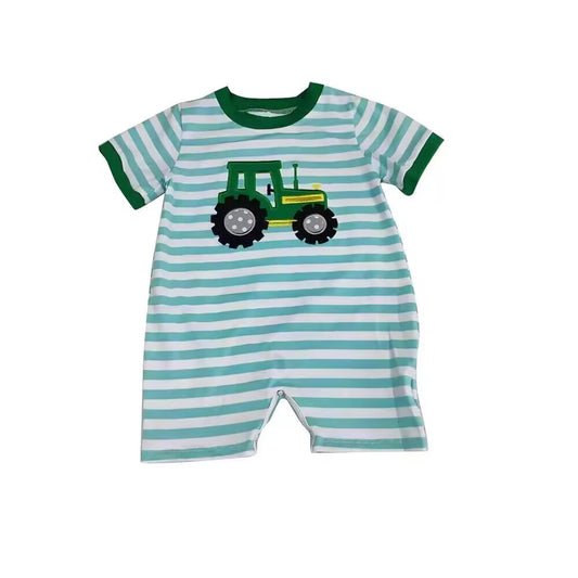 Pre order  tractor pattern baby boy romper
