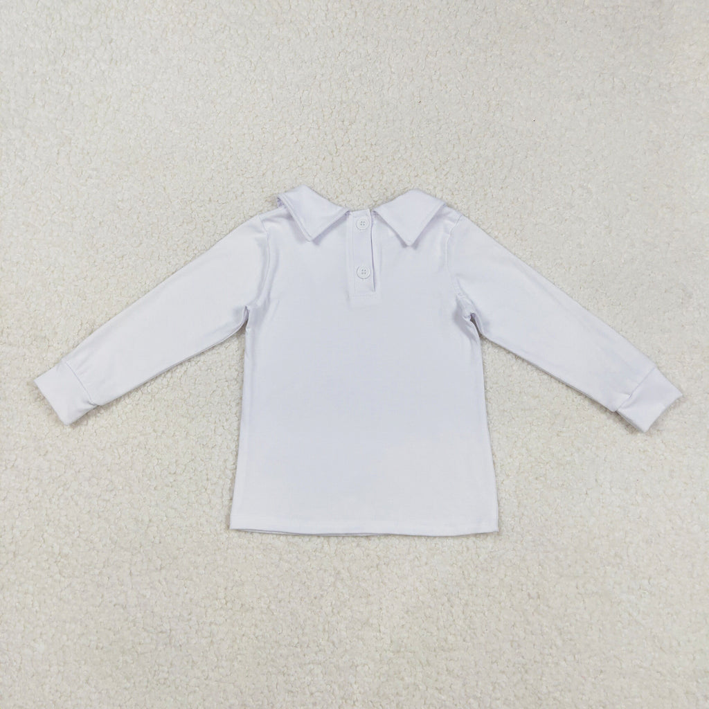 baby boy cotton white collared shirt