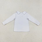 baby boy cotton white collared shirt