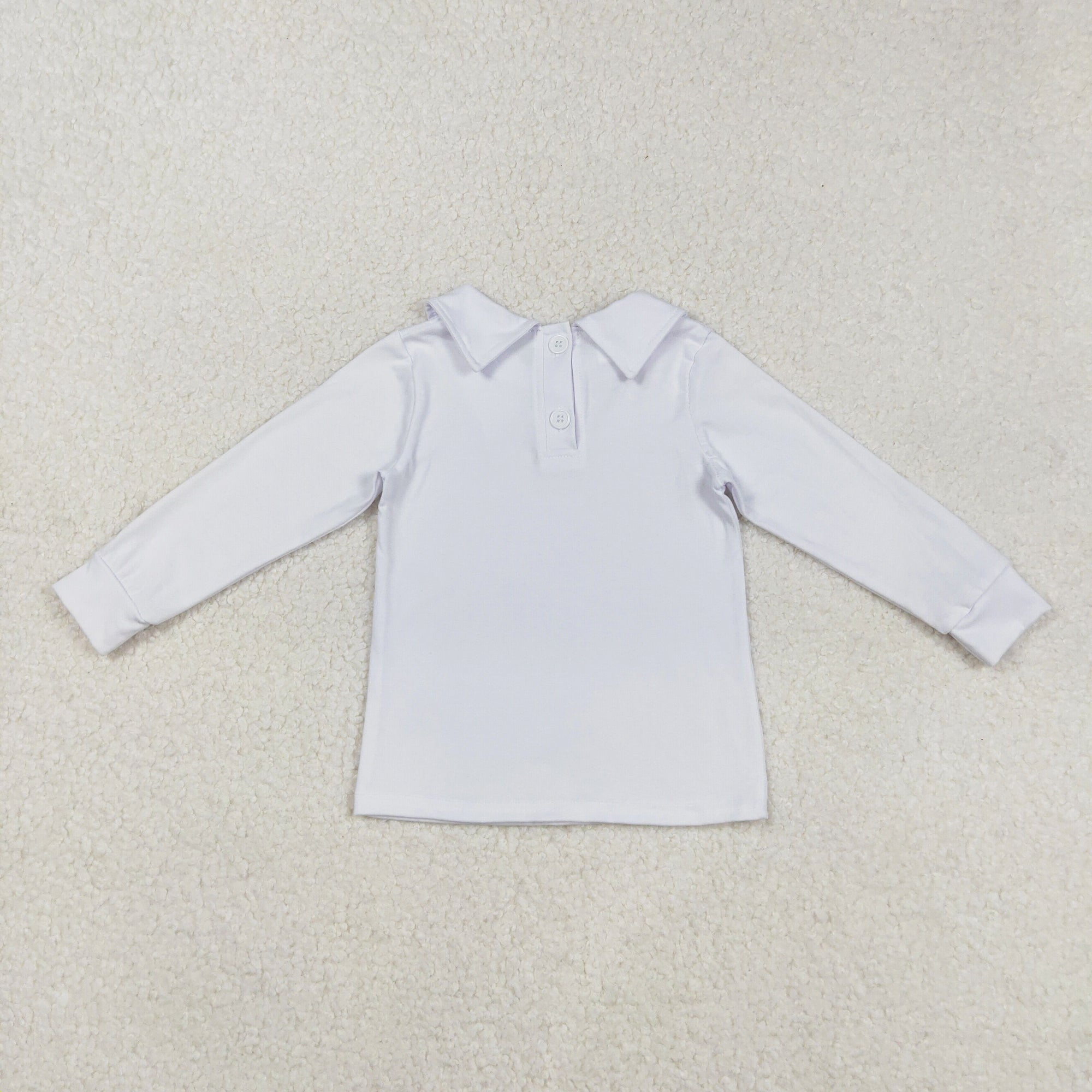 baby boy cotton white collared shirt