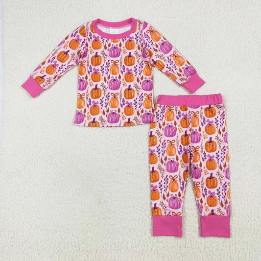 pumpkin print two pieces lounge set