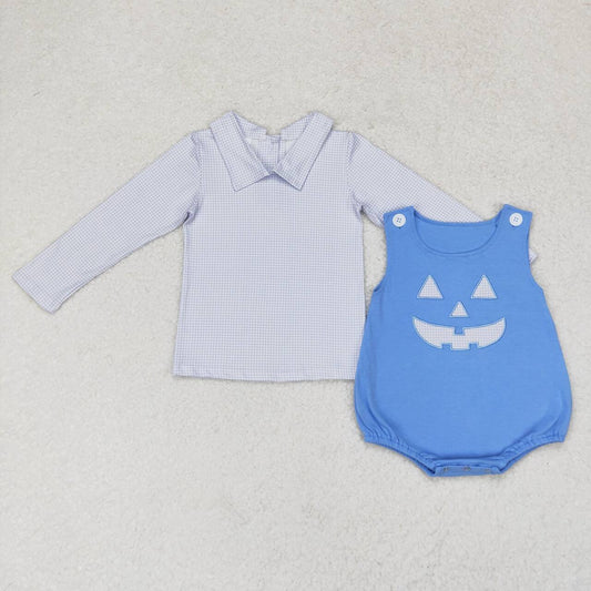 embroidery Halloween shirt bubble outfits boy