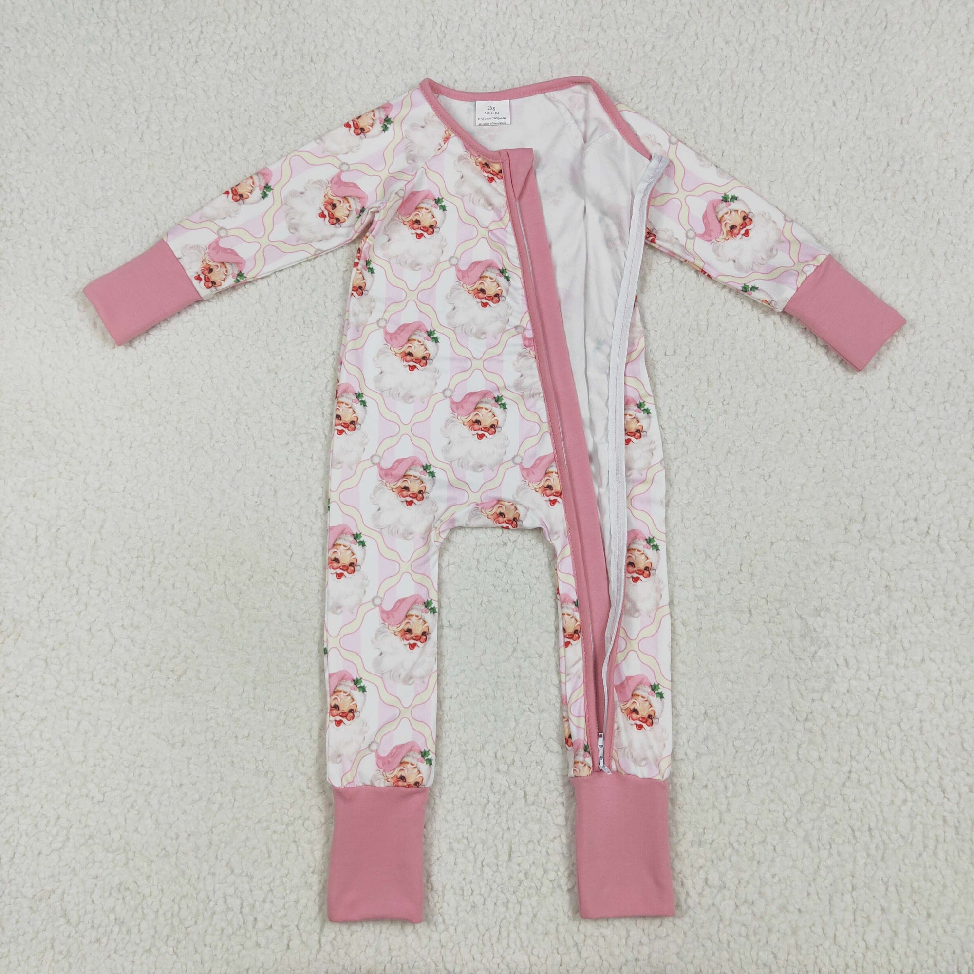 santa print zip sleeper