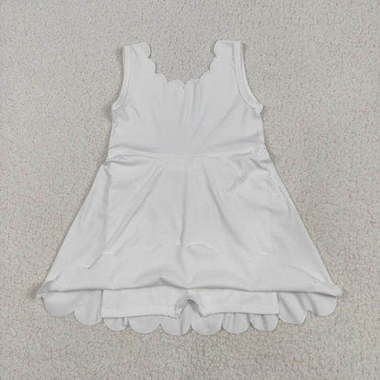 solid white athletic skort dress