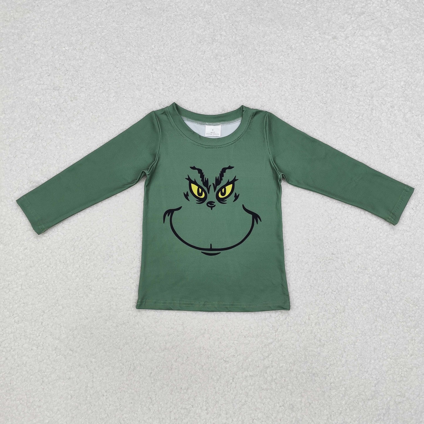 green grinch print pullover shirt boy