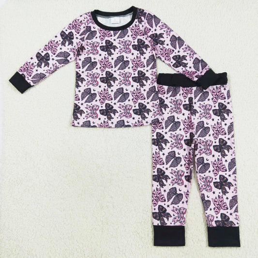 halloween bows print two pieces lounge set