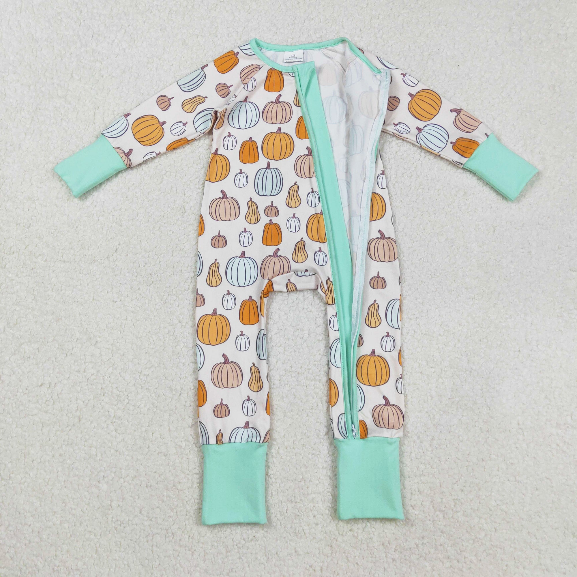 long sleeve pumpkin zipper sleeper