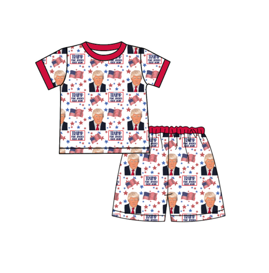 Split-CLOSE 24th Nov kids trump shorts set