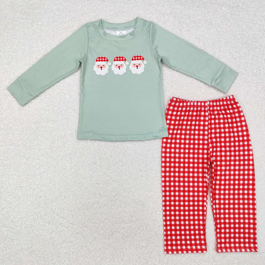 santa claus print Christmas boys pants outfit