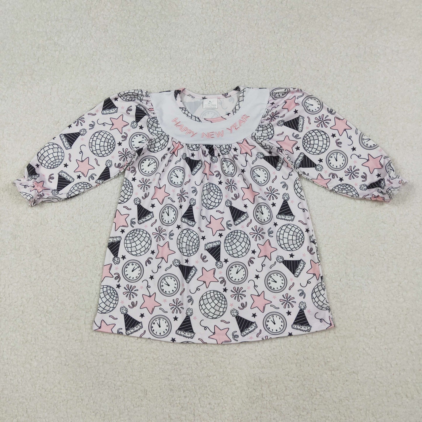 new year's groovy disco embroidery girl dress