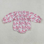 Halloween pink candy corn boo embroidery smock bubble