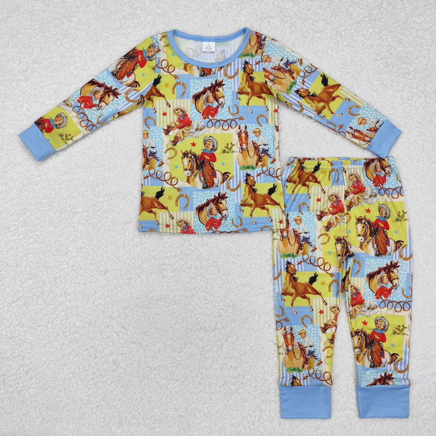 western boy rodeo bamboo pajama set