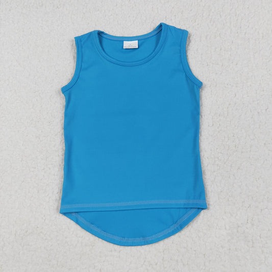 solid blue athletic tank top