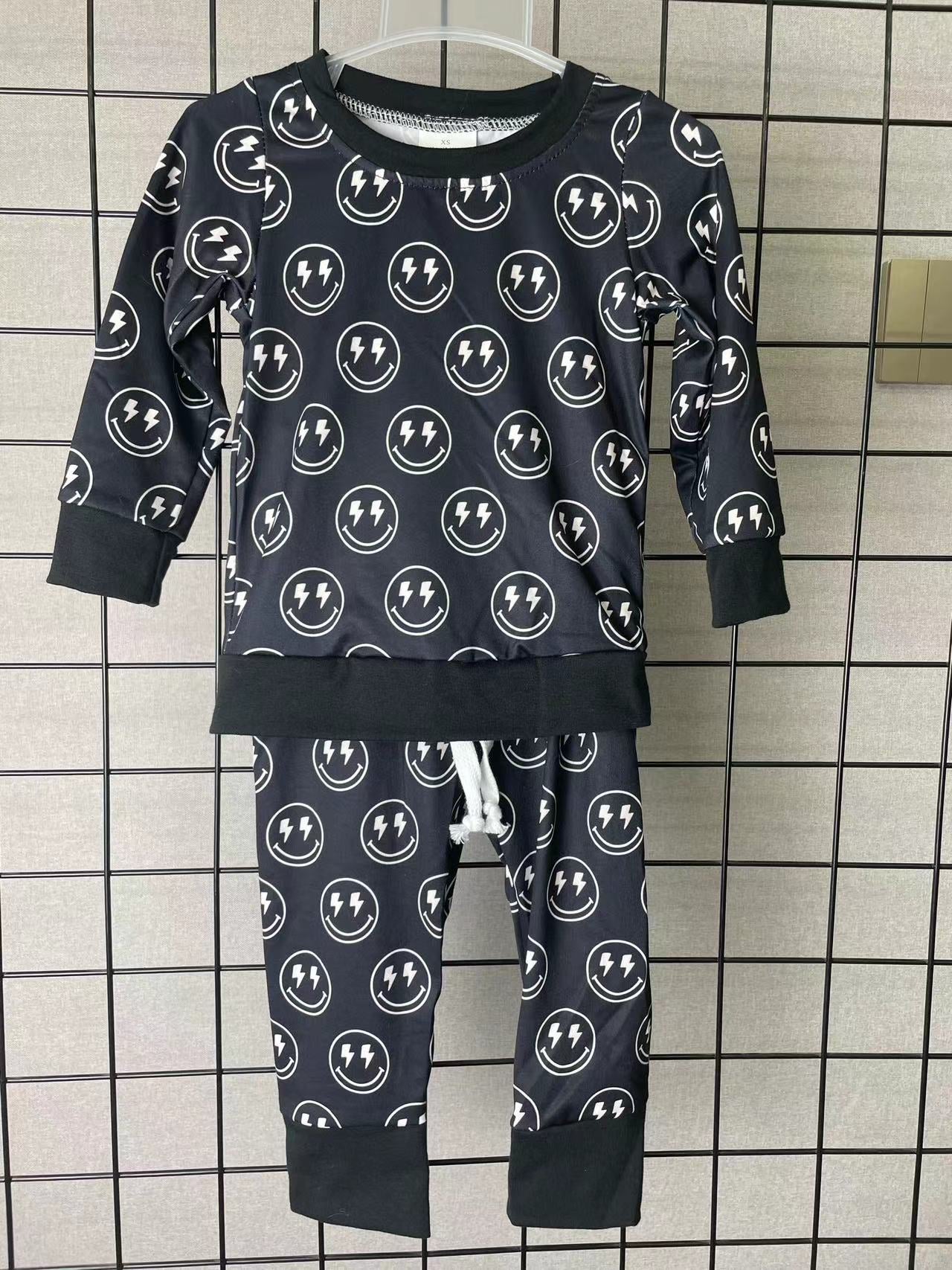 black smiley boys outfit