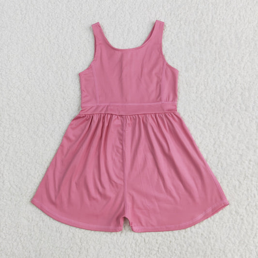 pink active wear athletic jumpsuit
