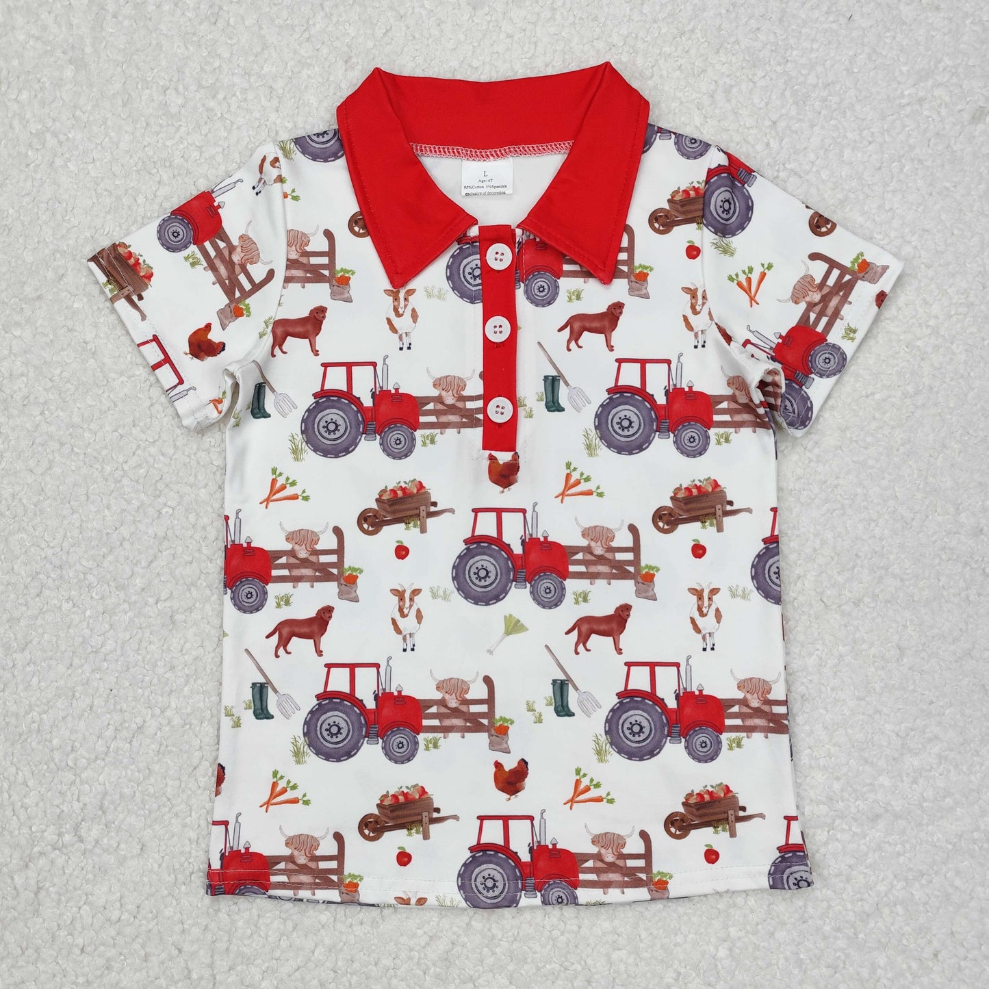 on farm boys polo t shirt