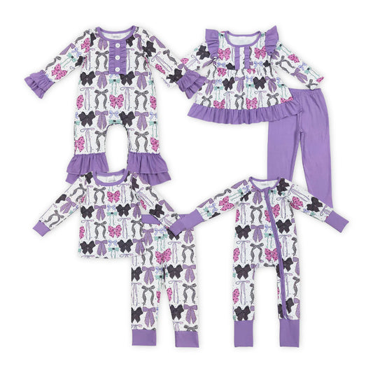 Purple Bow Coquette Sibling Clothing