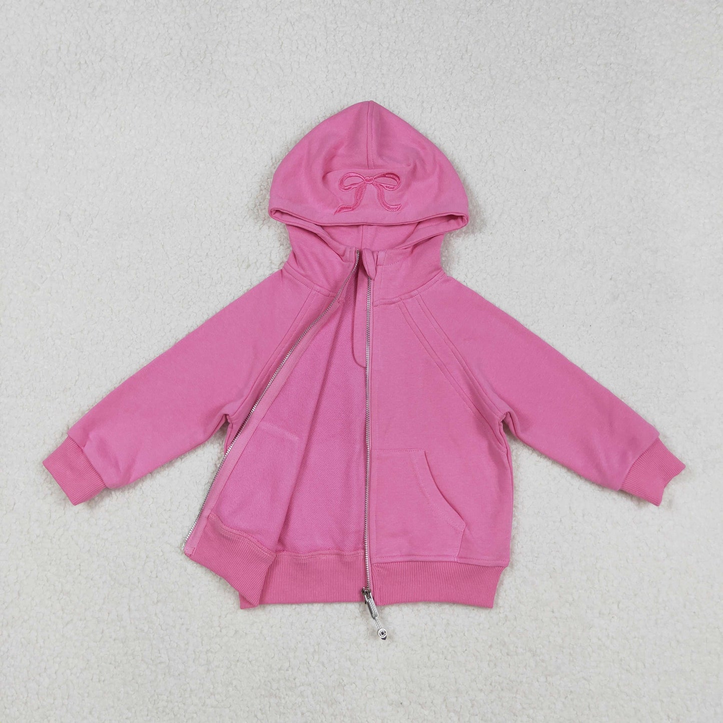 pink cotton zipper hoodie