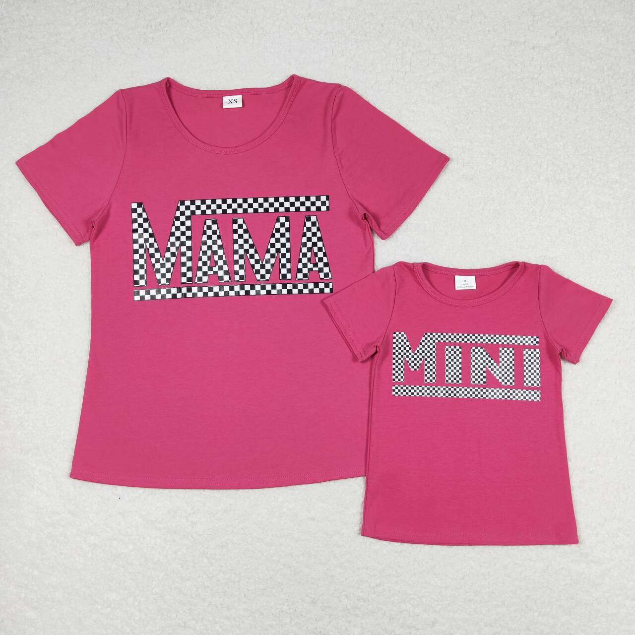 hot pink t shirt with mama letters adult clothes woman's tee