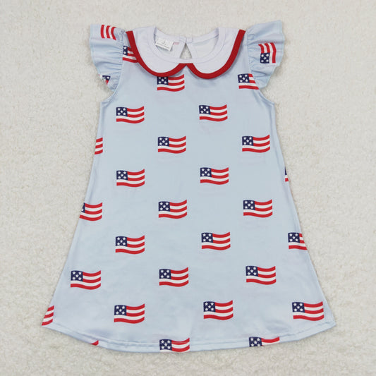 flag print shirt dress girl 4th of july dresses