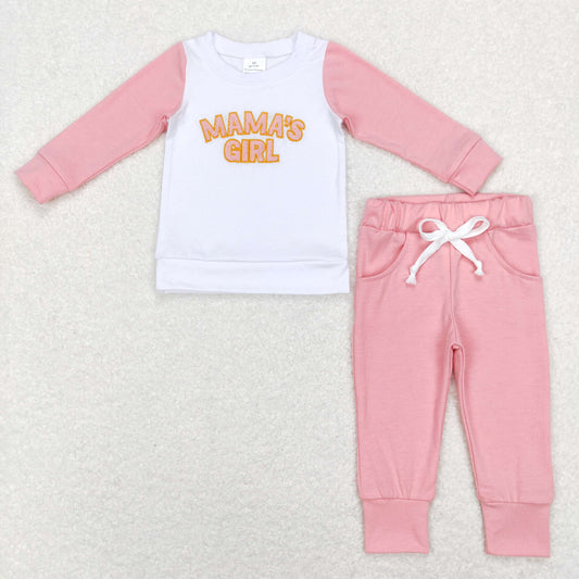 pink white cotton mama's girl outfit