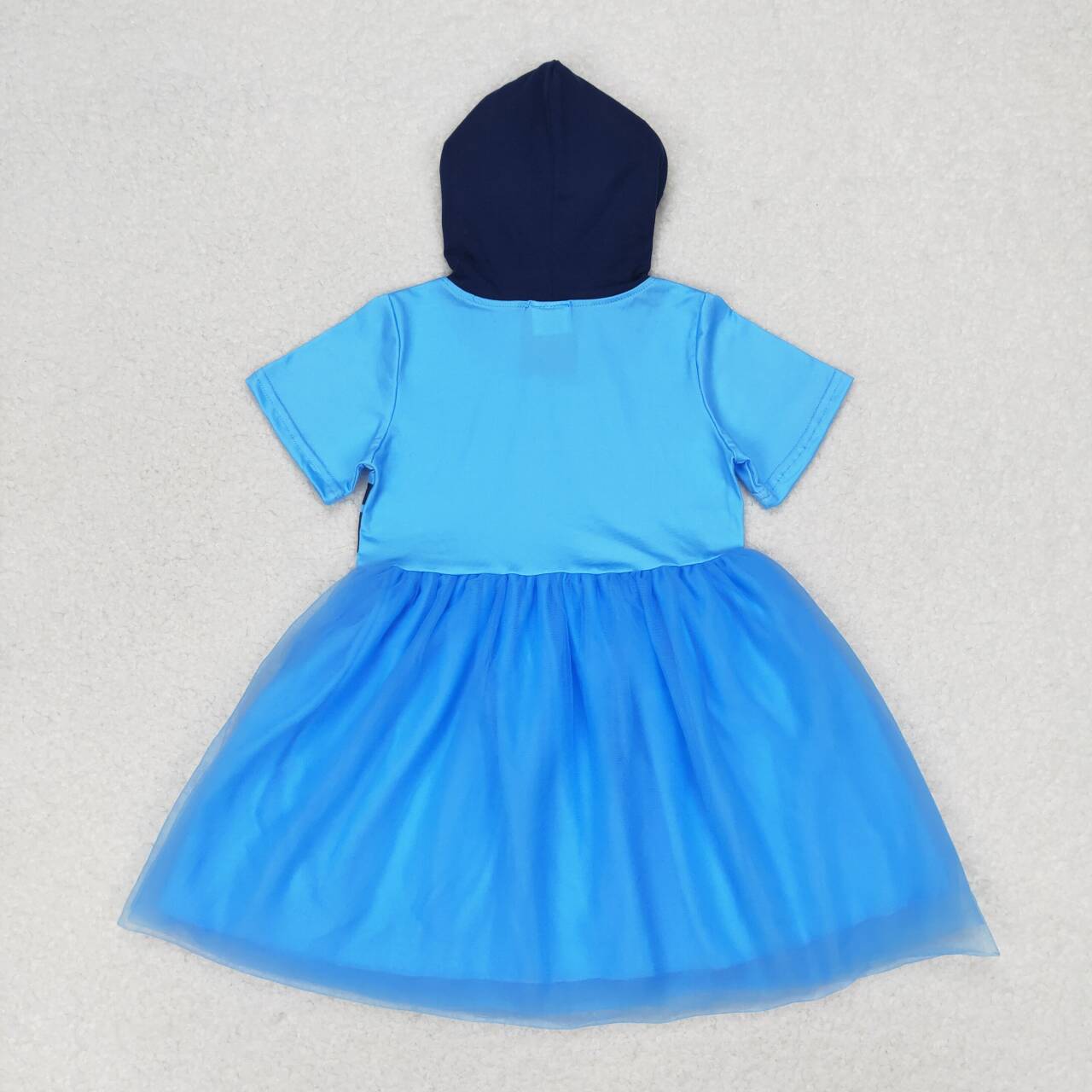 blue blu*y tulle hoodie dress