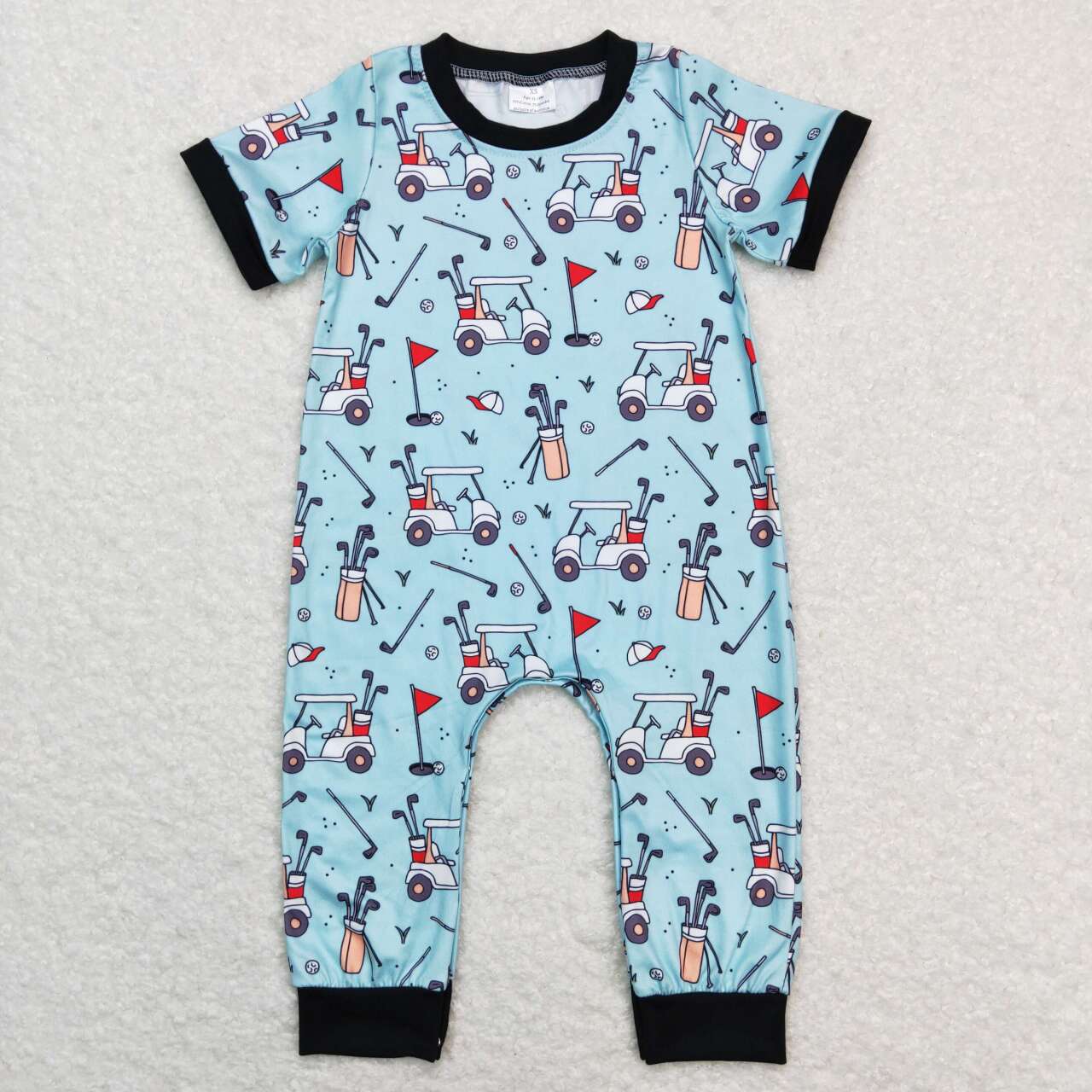 baby boy short sleeve golf romper