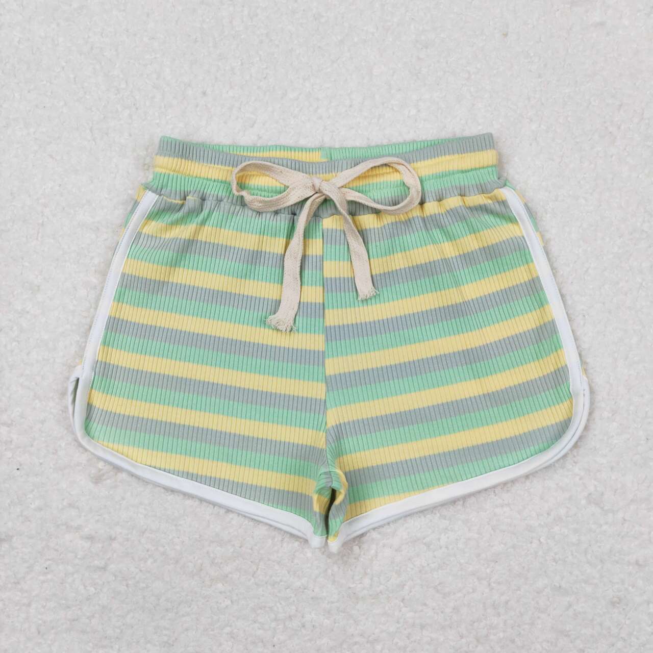 colorful striped girls summer shorts