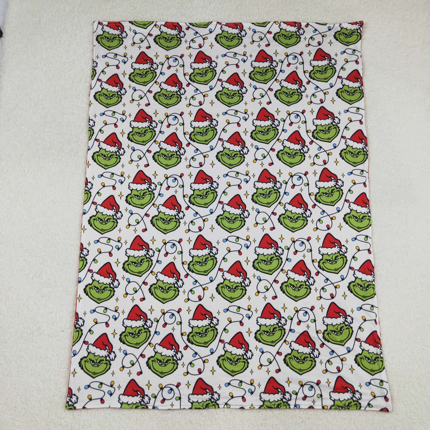 Christmas light gri*ch print baby blanket