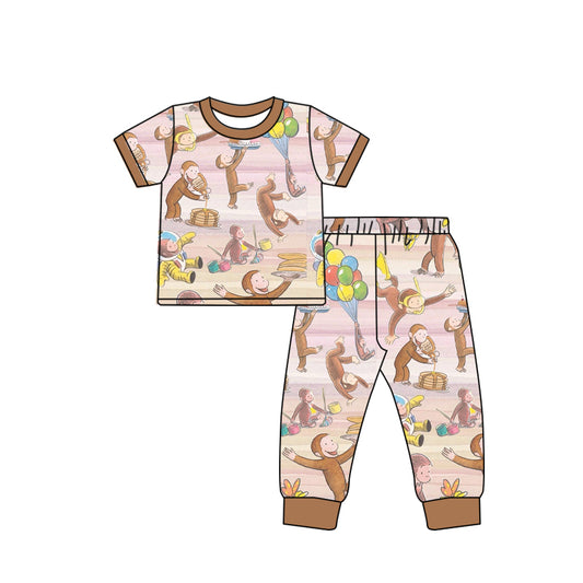 Split-CLOSE  16th Sept monkey print bamboo pajama set