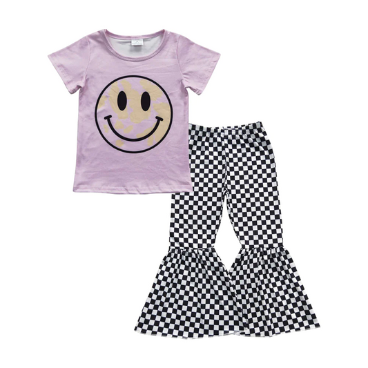 checkered pants girl clothes set