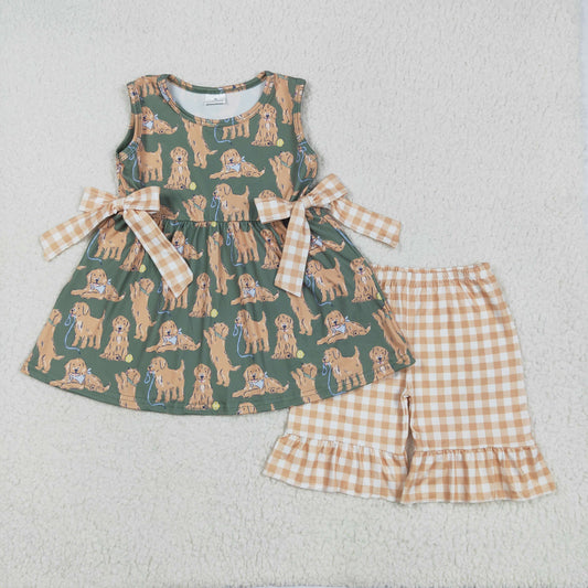 sleeveless puppy dog shorts set