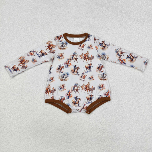 L/S rodeo print boys bubble