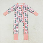 tree&bow baby Christmas zip sleeper pajama