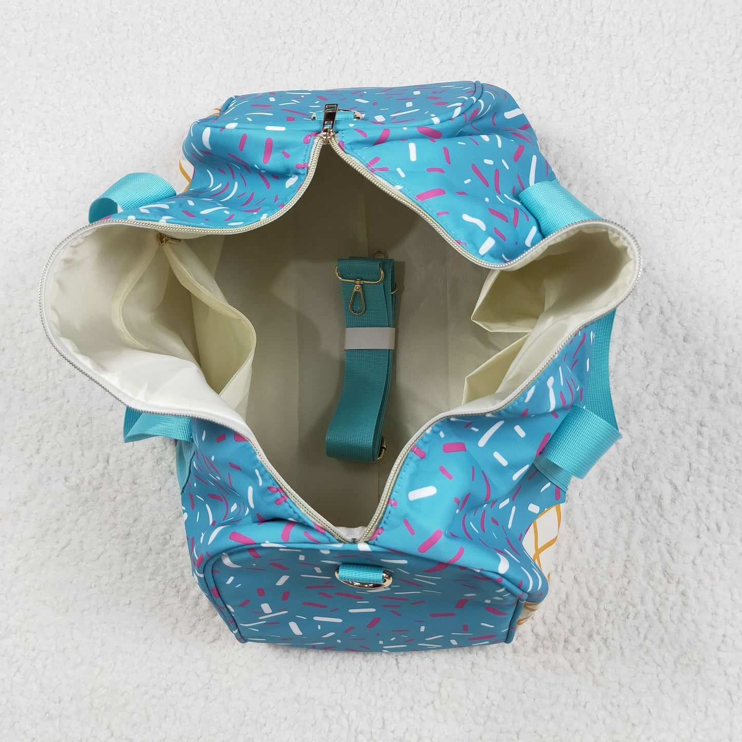ice-cream sprinkle duffel & gym bags