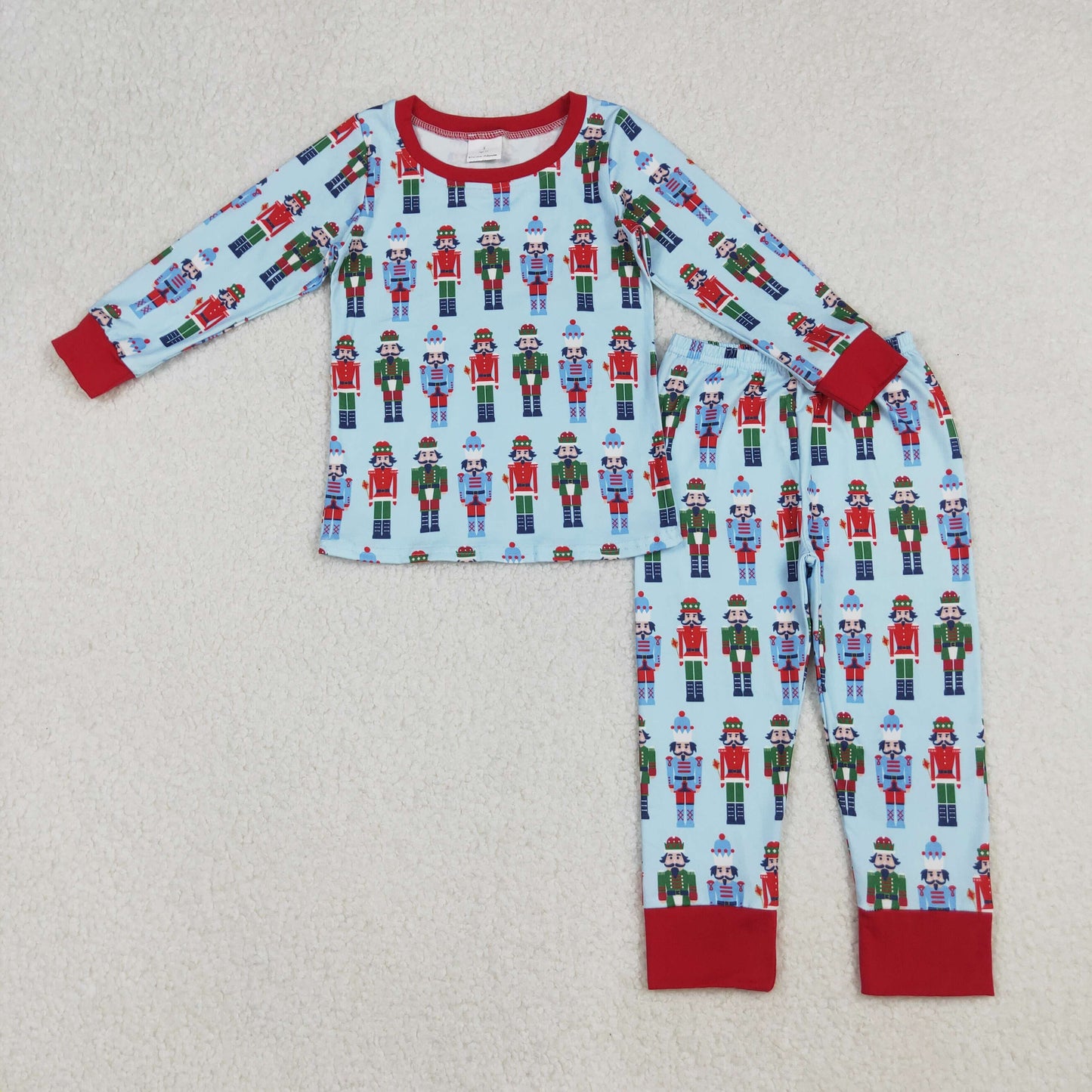 blue nutcracker baby boy two pieces lounge set pajama
