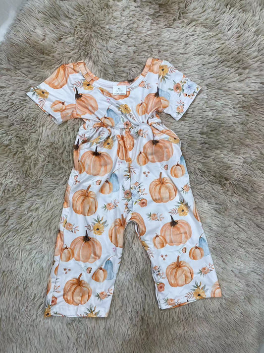 short sleeve pumpkin patch girls jumpsuit