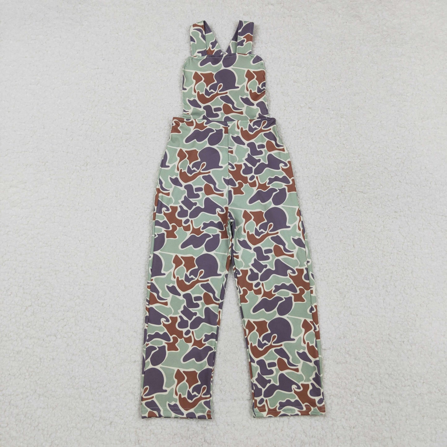 camo strap overall jumpsuit kids clothes